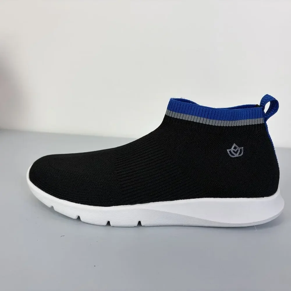 Spenco Women's Pure Love Slip On Sneaker Size 9B Black‎ Blue Comfort Cushion